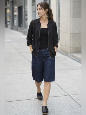 Selected Femme Black Sheer Bomber Jacket